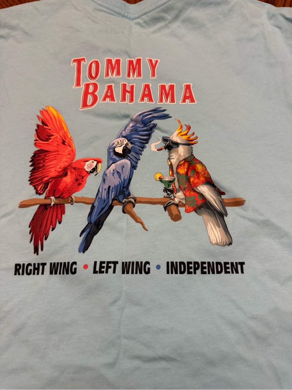 Tommy Bahama Light Blue Short-Sleeve Tee with Small Coral Logo - Picture 5 of 6